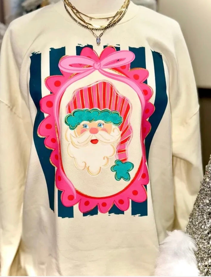 Hand Drawn Santa Sweatshirt