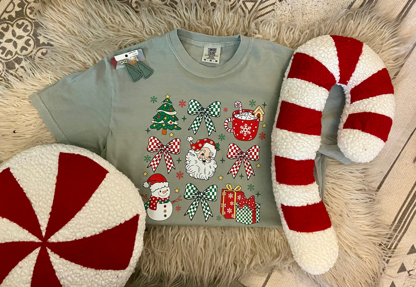 Multi Christmas Tee Bay Comfort Colors Tee