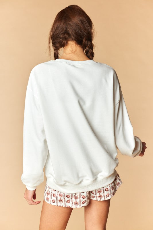 Football Gingham Lace Patch Sweatshirt by Rareraw