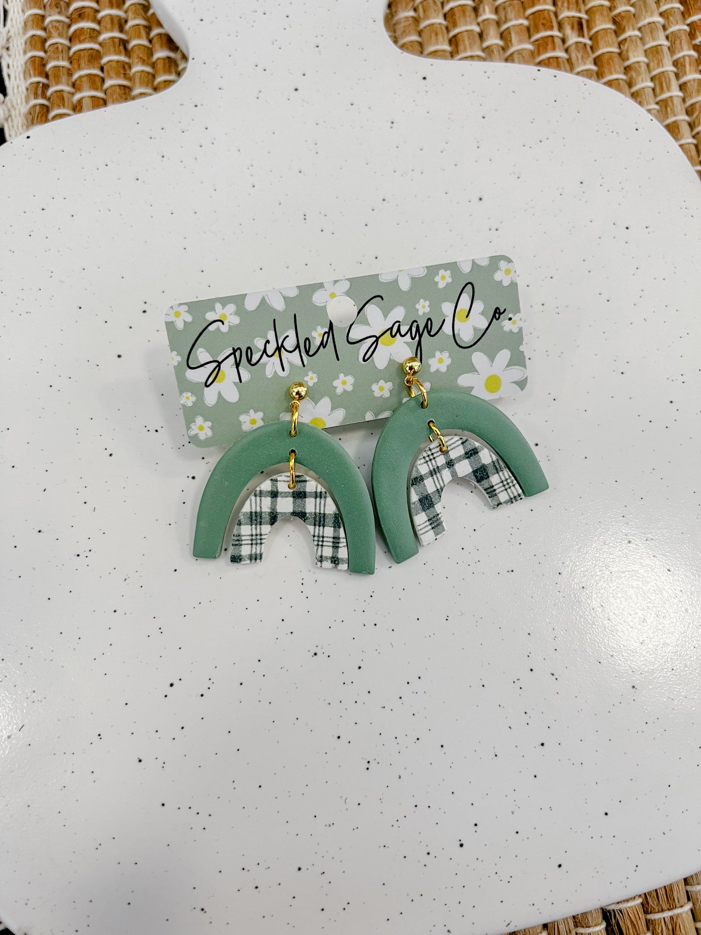 Speckled Sage St. Patrick’s Day Earrings