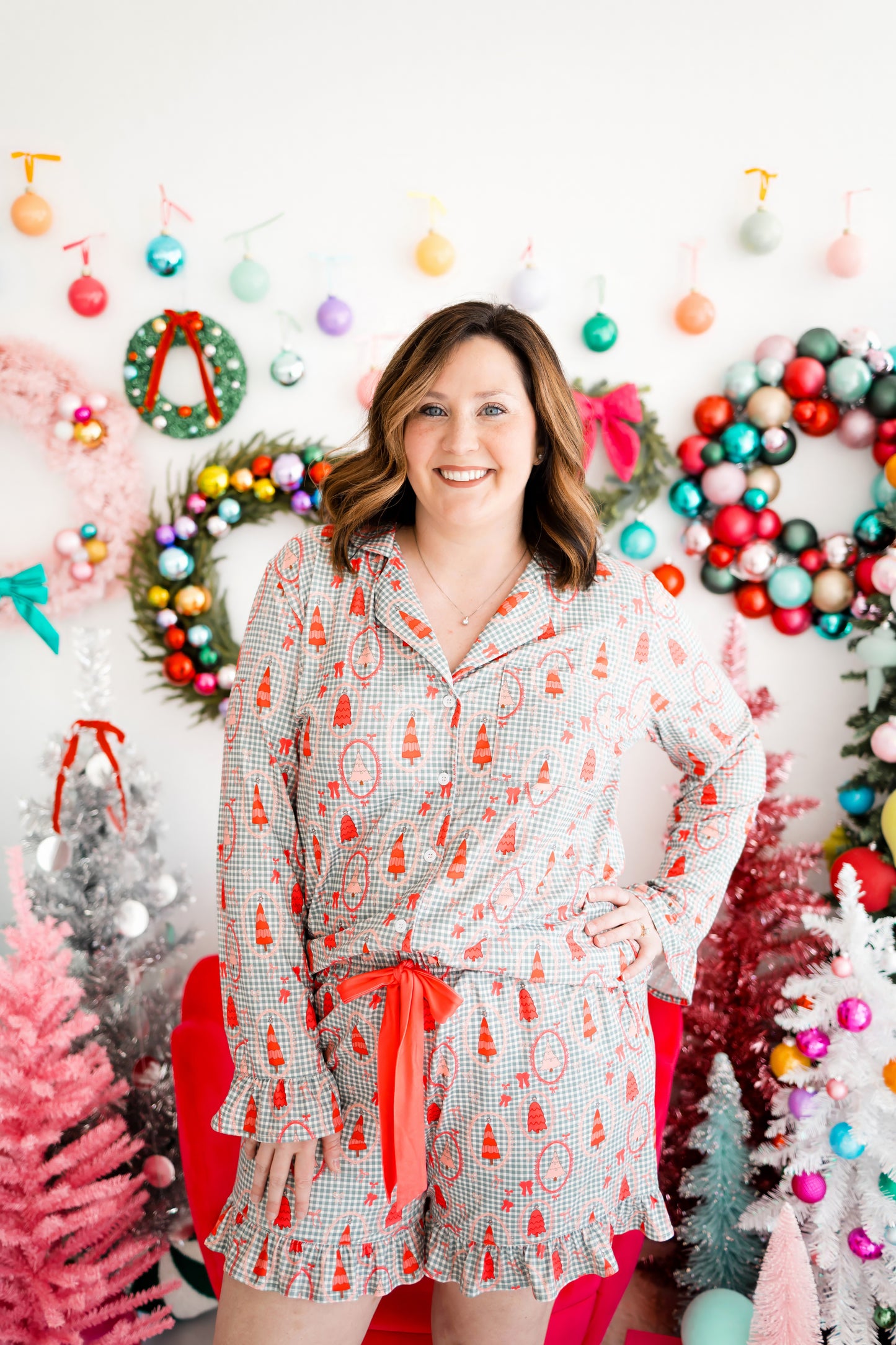 Emily Paige Designs Pink Christmas Tree Pajama Set Deposit