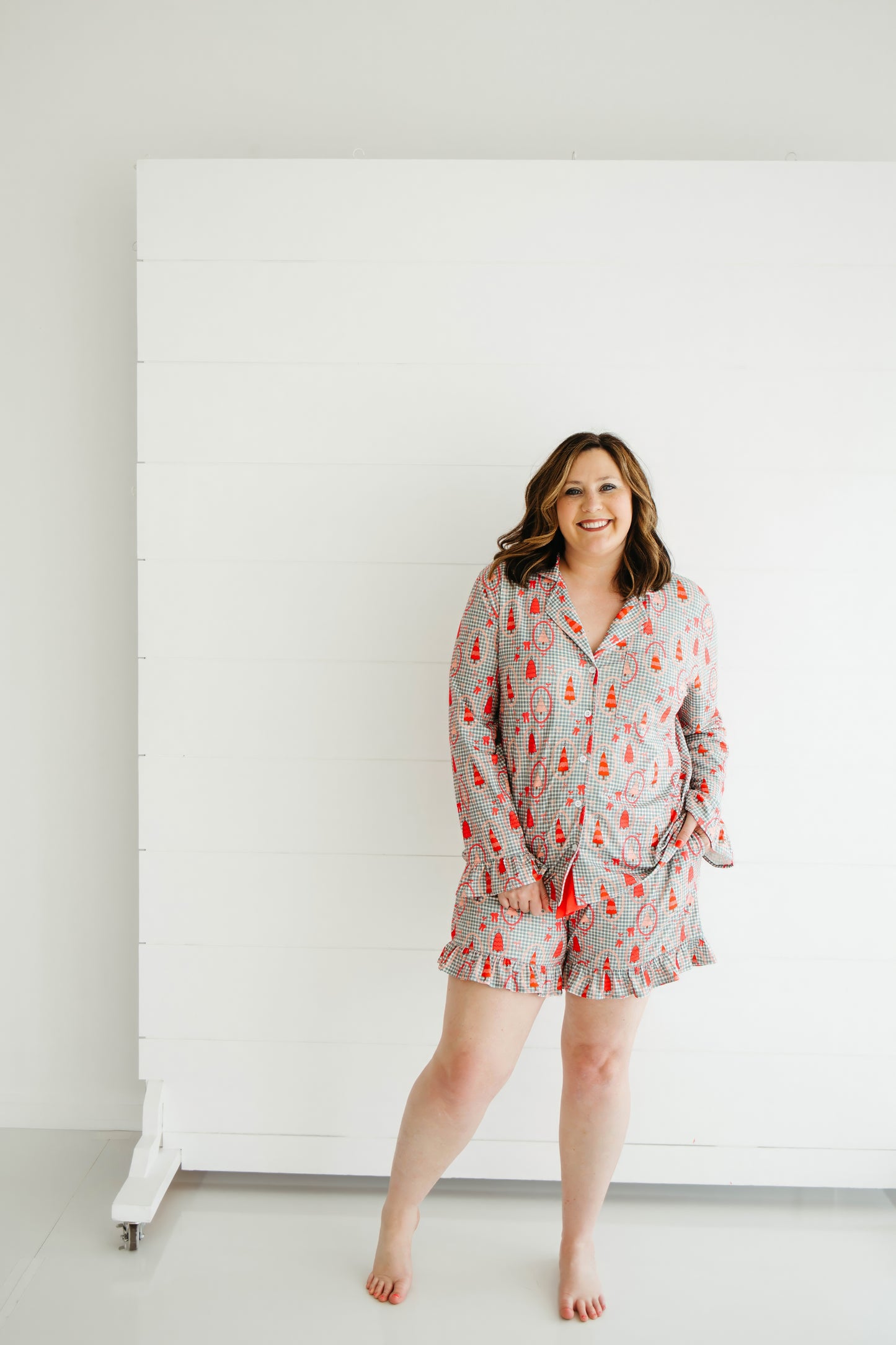 Emily Paige Designs Pink Christmas Tree Pajama Set