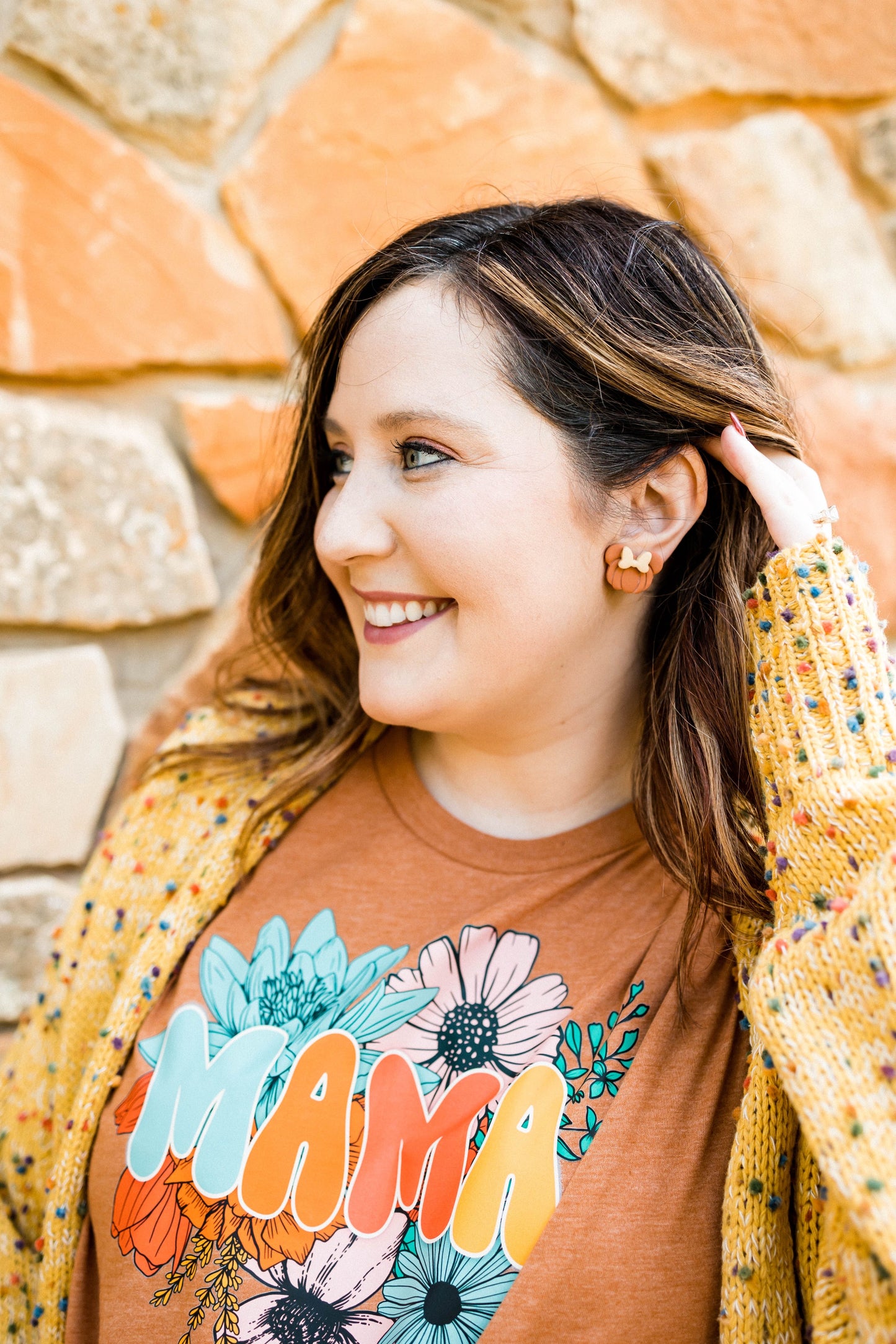 Minnie Pumpkin Studs