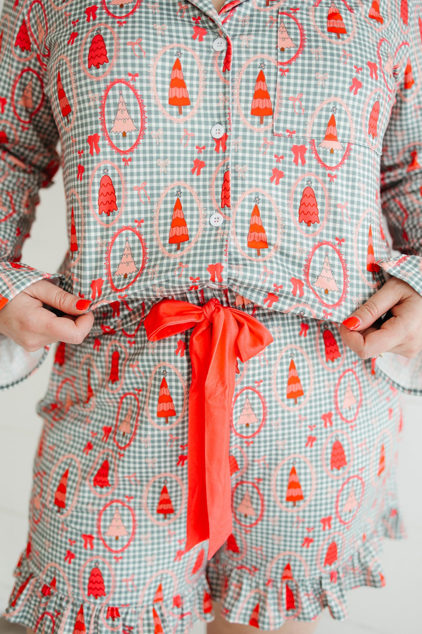 Emily Paige Designs Pink Christmas Tree Pajama Set