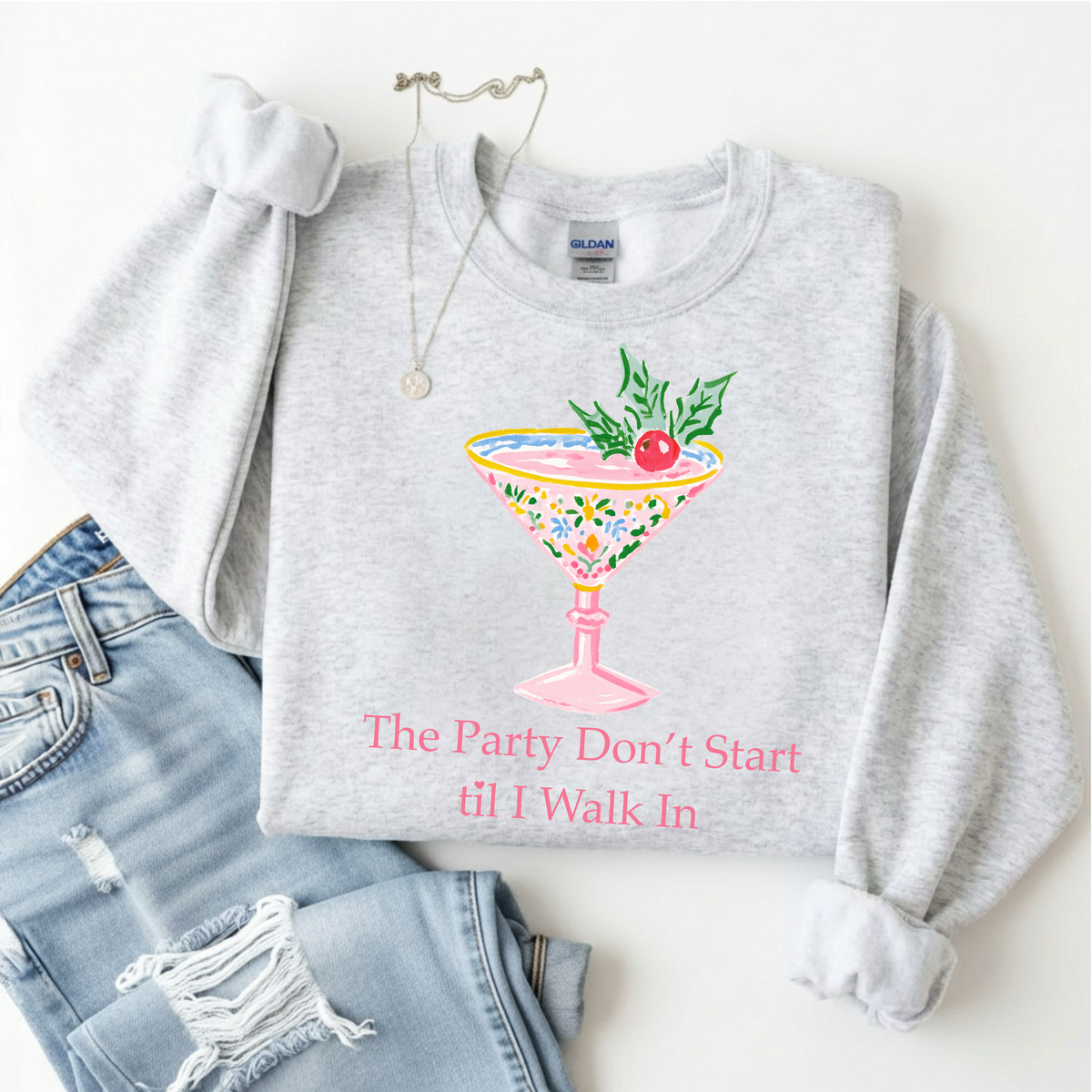 Party Drink Sweatshirt by Emily Paige