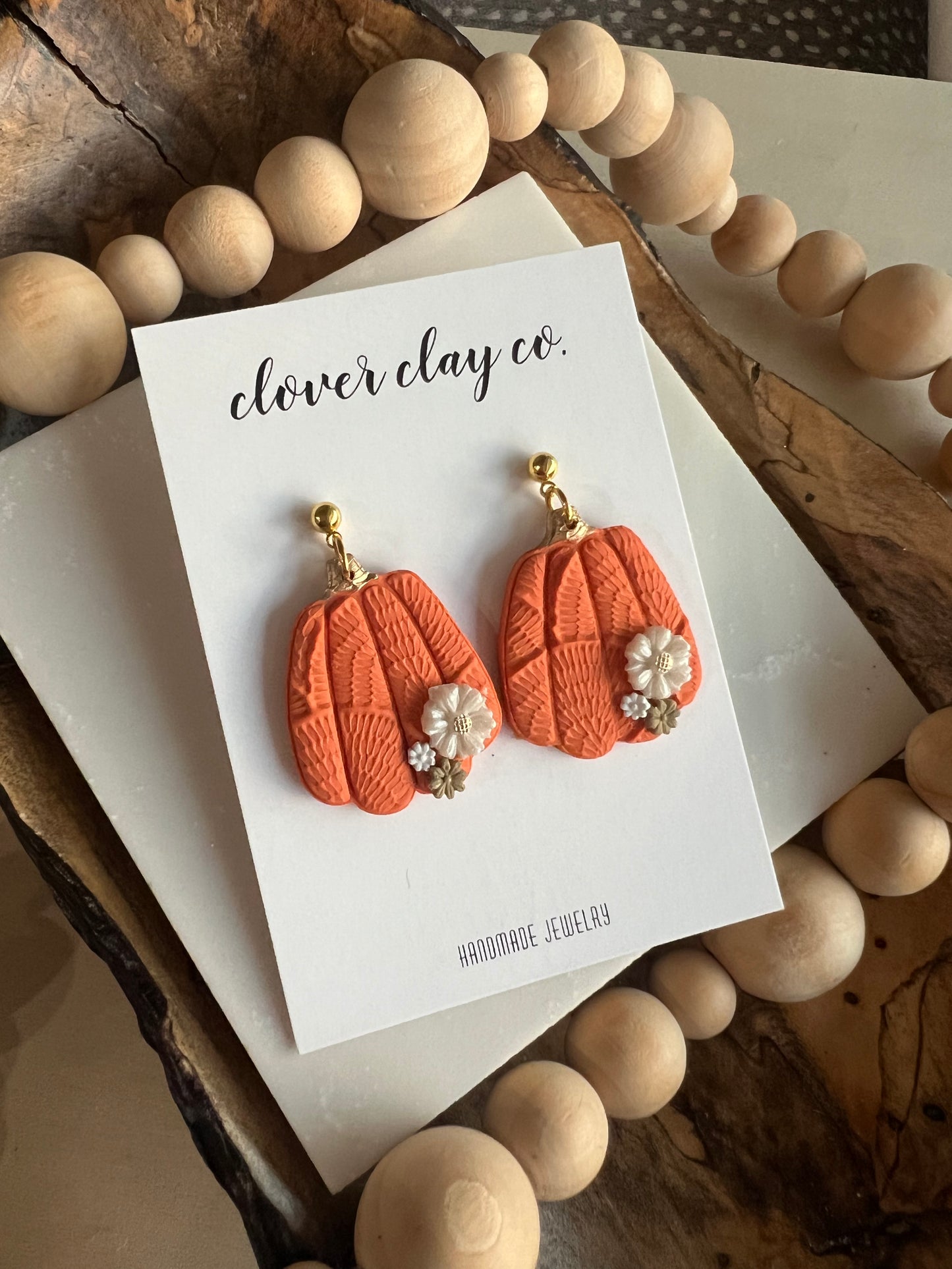 Clover Clay Fall Pumpkin Earring Collection