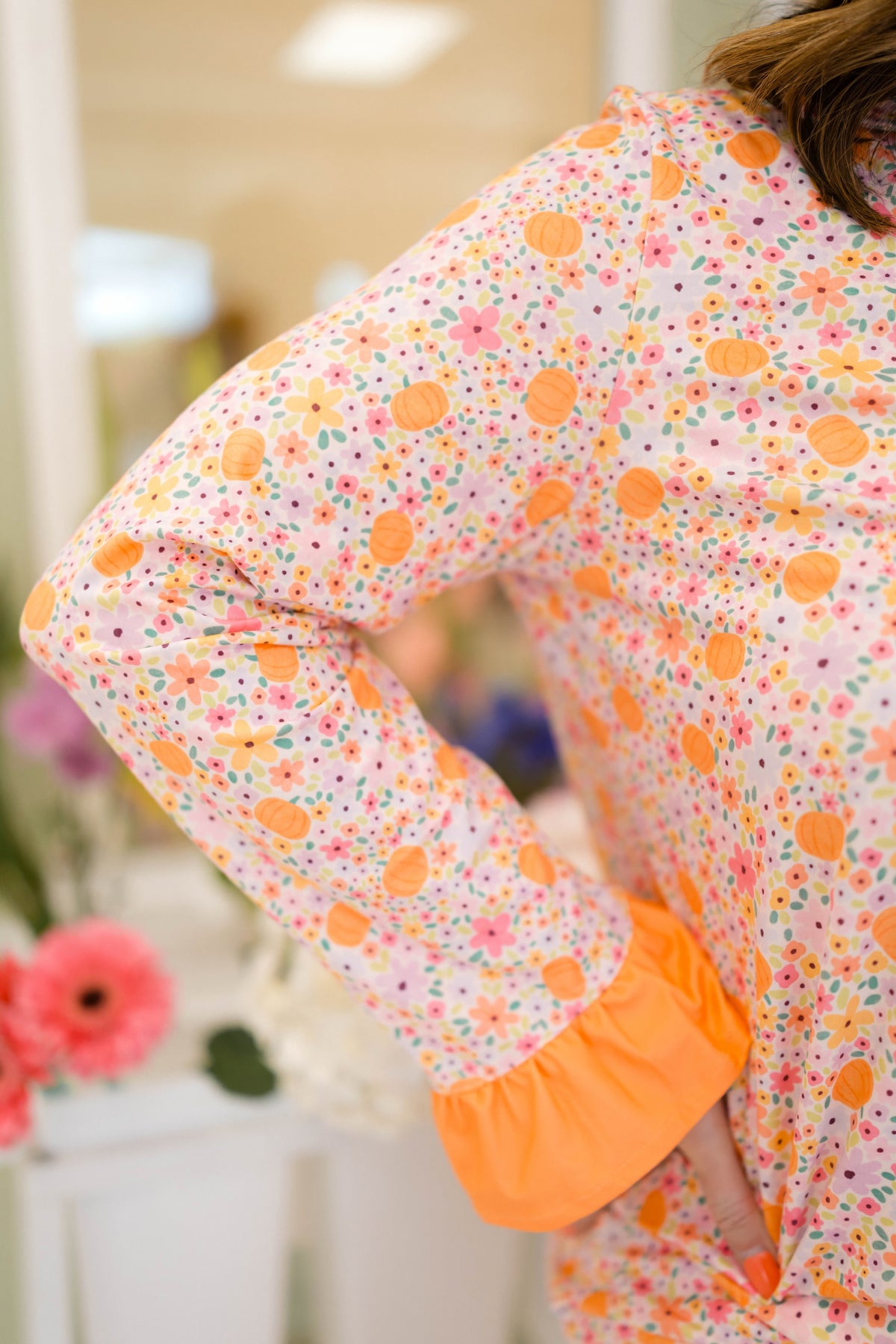 Emily Paige Designs Floral Pumpkin PJ Set Deposit