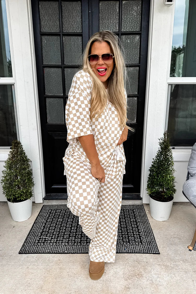 Be Bold Neutral Checkered Set