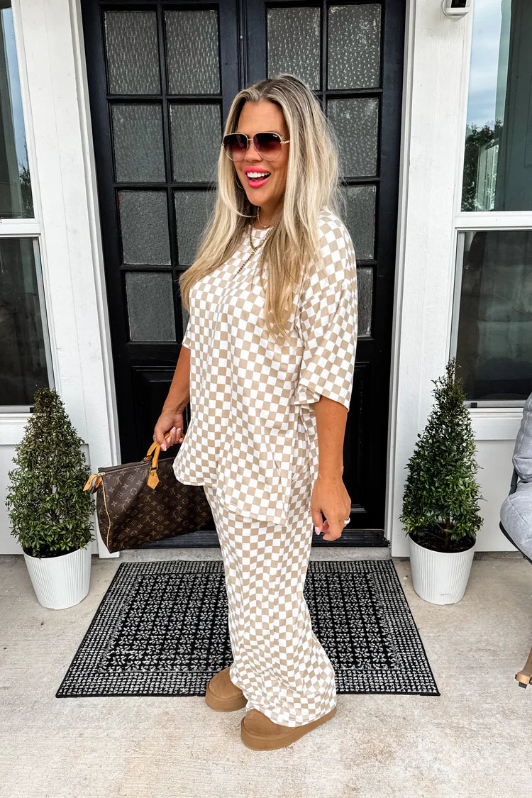 Be Bold Neutral Checkered Set