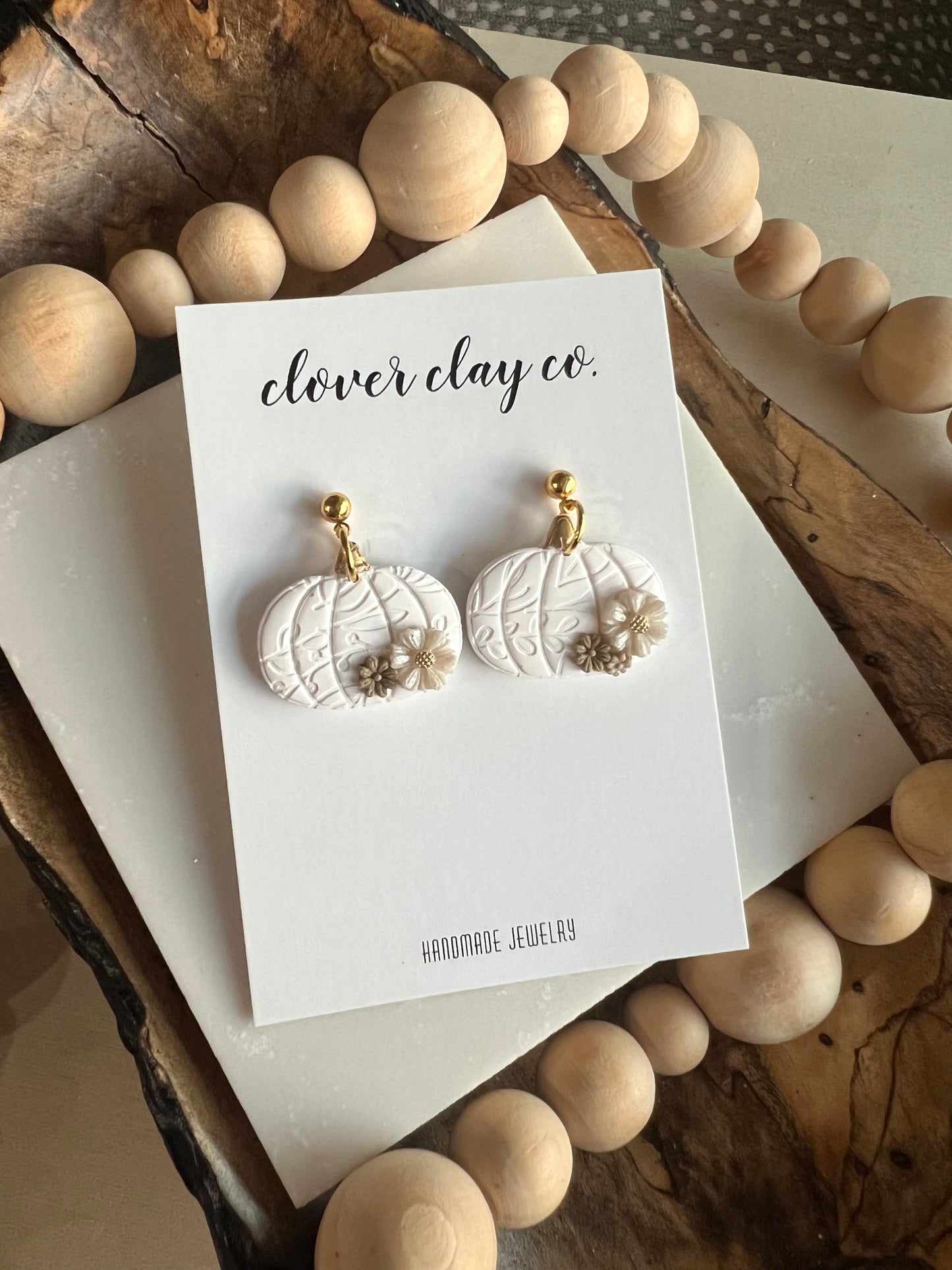 Clover Clay Fall Pumpkin Earring Collection