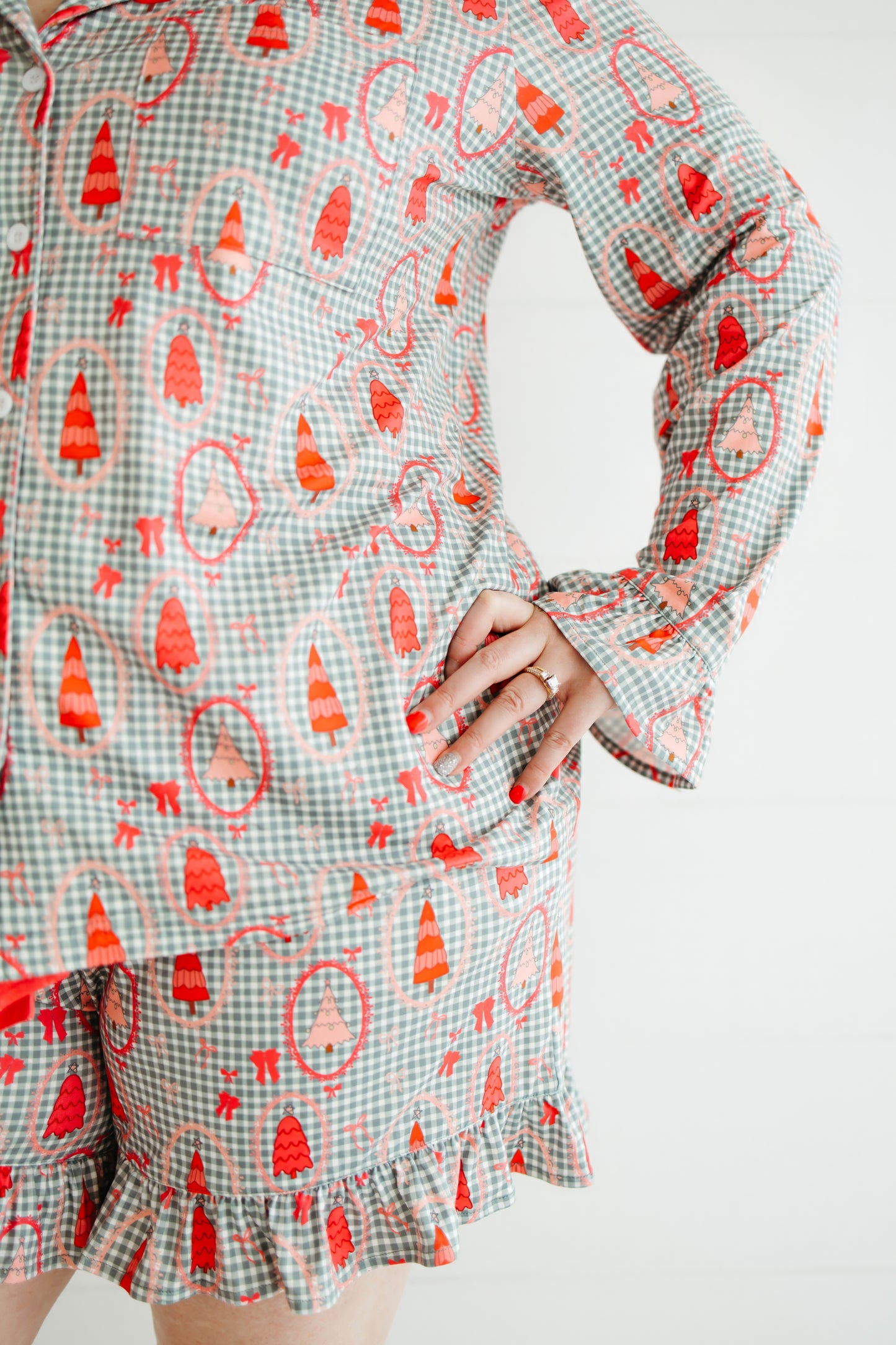 Emily Paige Designs Pink Christmas Tree Pajama Set