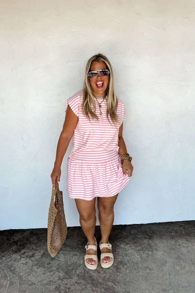 Coastal Stripes Skort Set