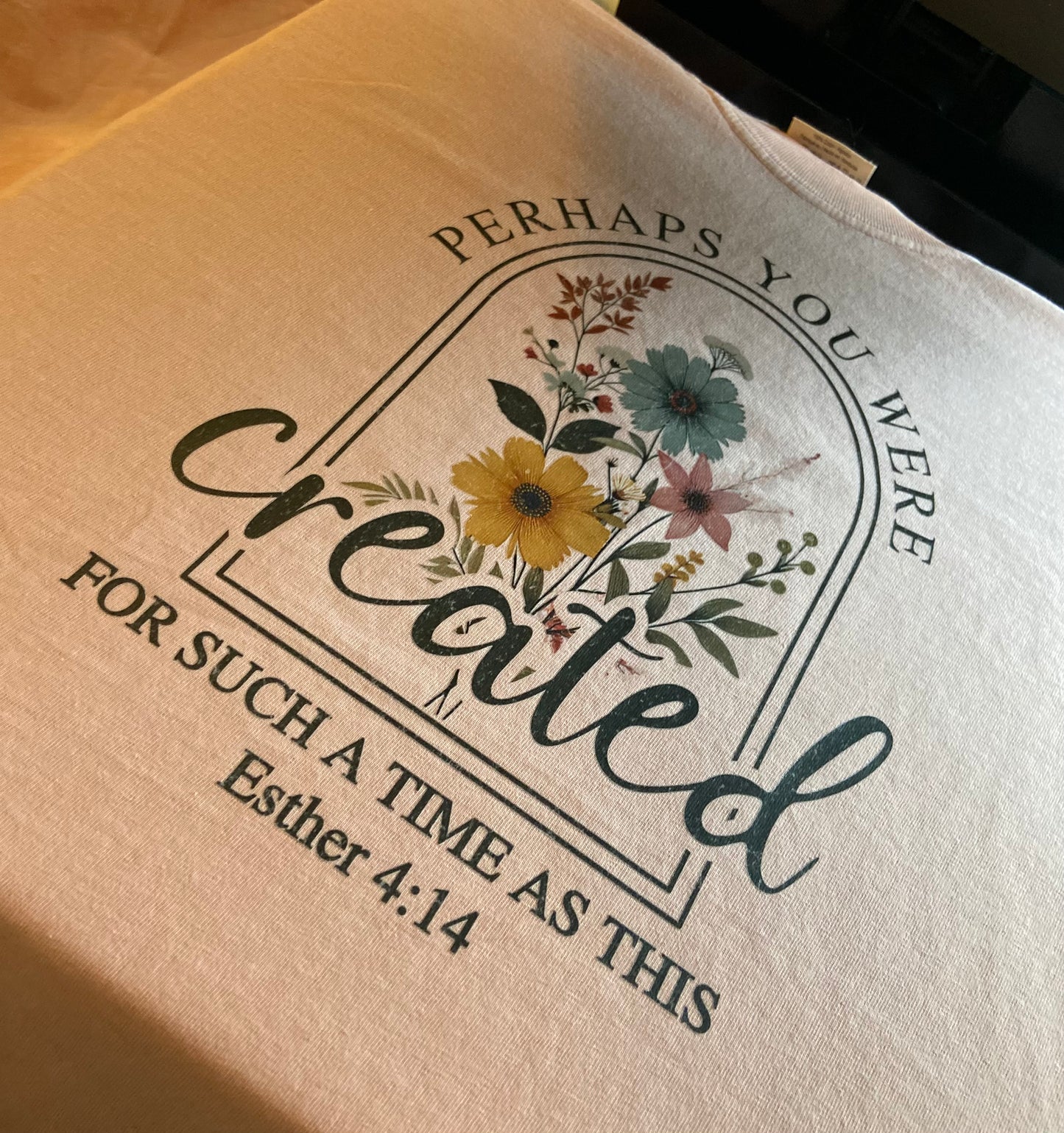 Peach Comfort Colors Created Tee