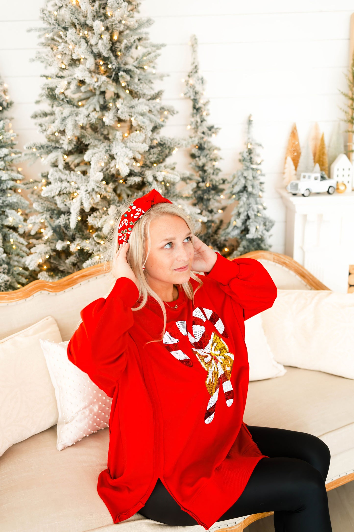 Candy Cane Lane Sequin Sweatshirt