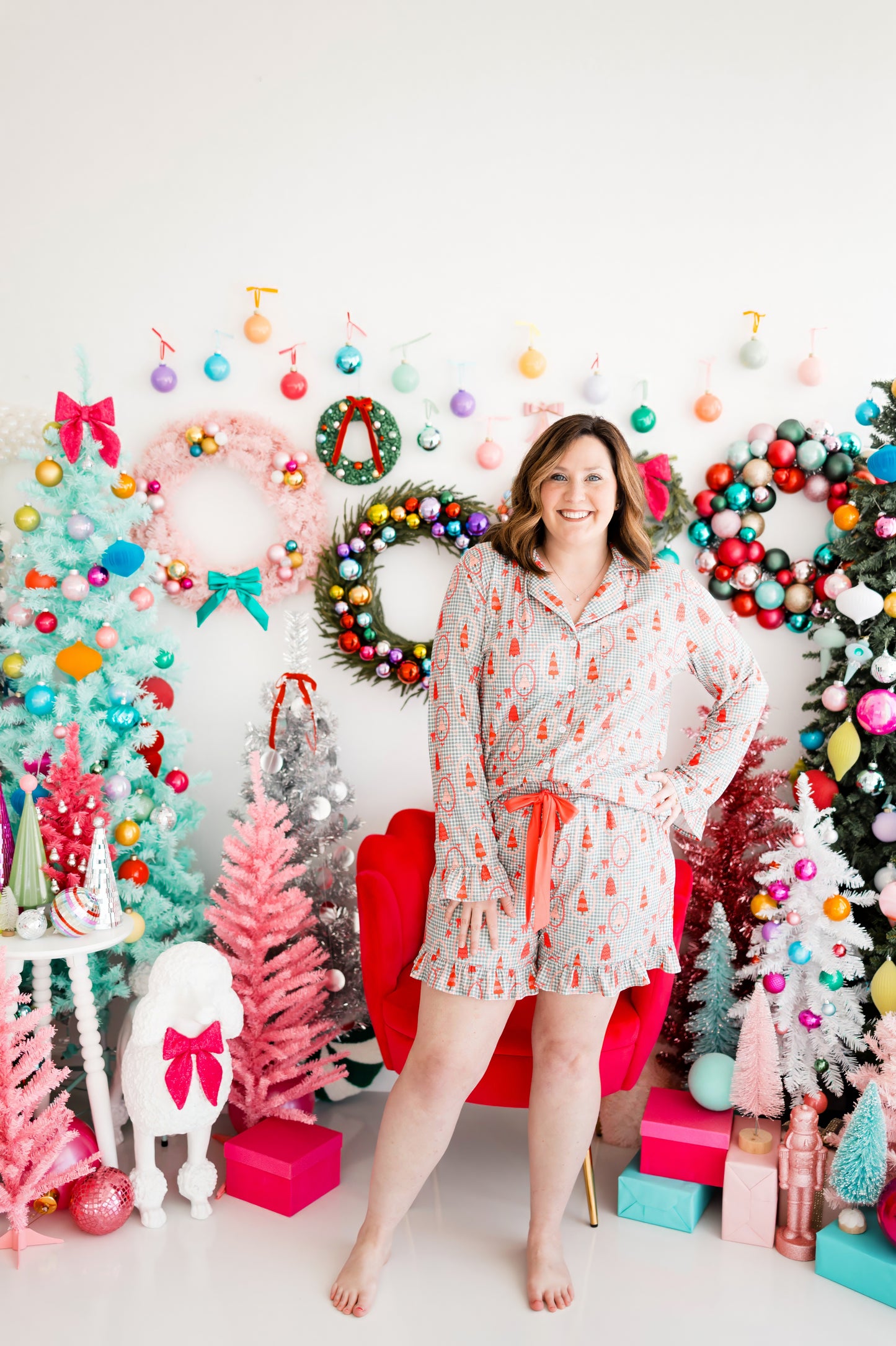 Emily Paige Designs Pink Christmas Tree Pajama Set Deposit
