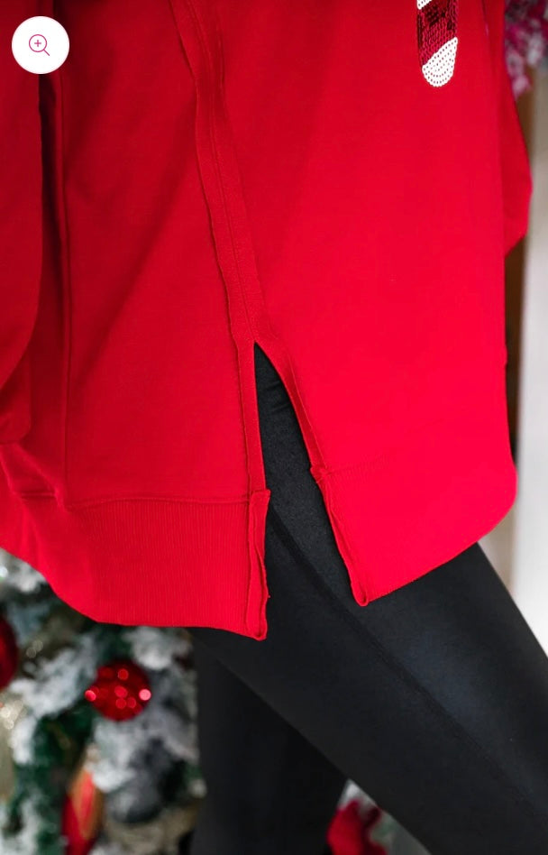 Candy Cane Lane Sequin Sweatshirt