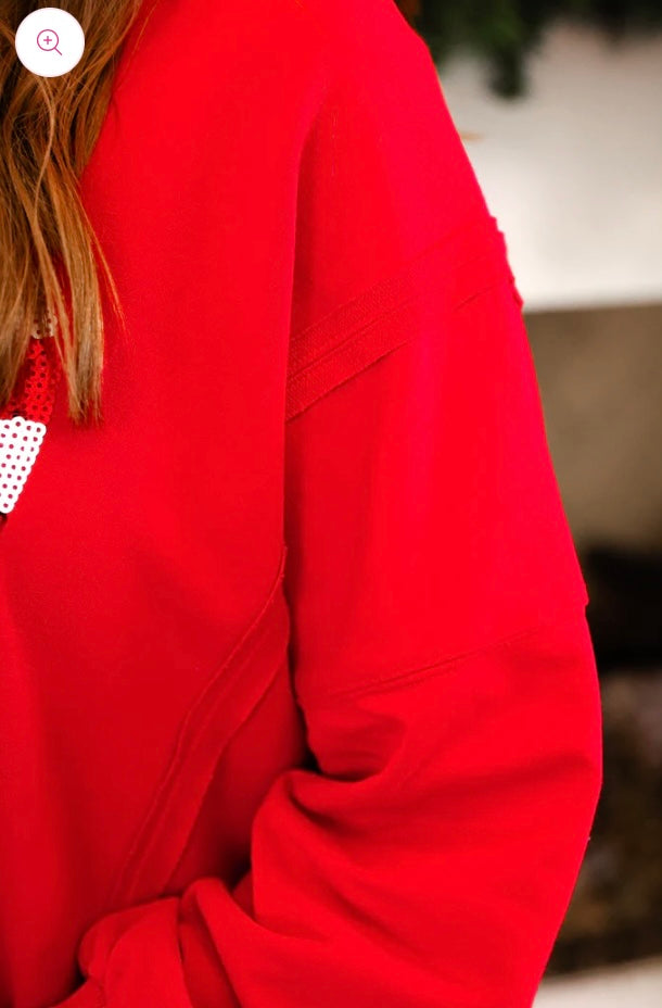 Candy Cane Lane Sequin Sweatshirt
