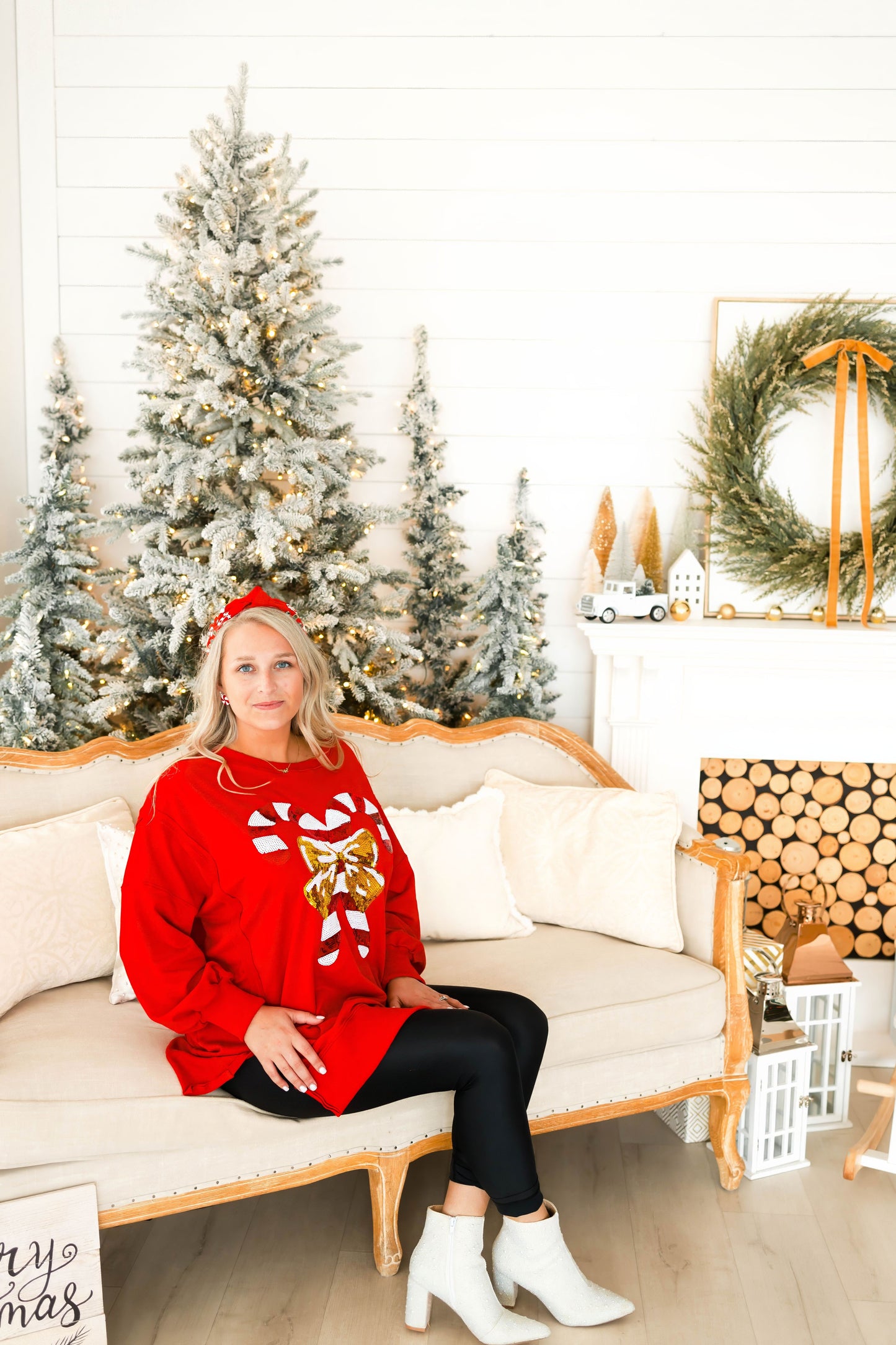 Candy Cane Lane Sequin Sweatshirt