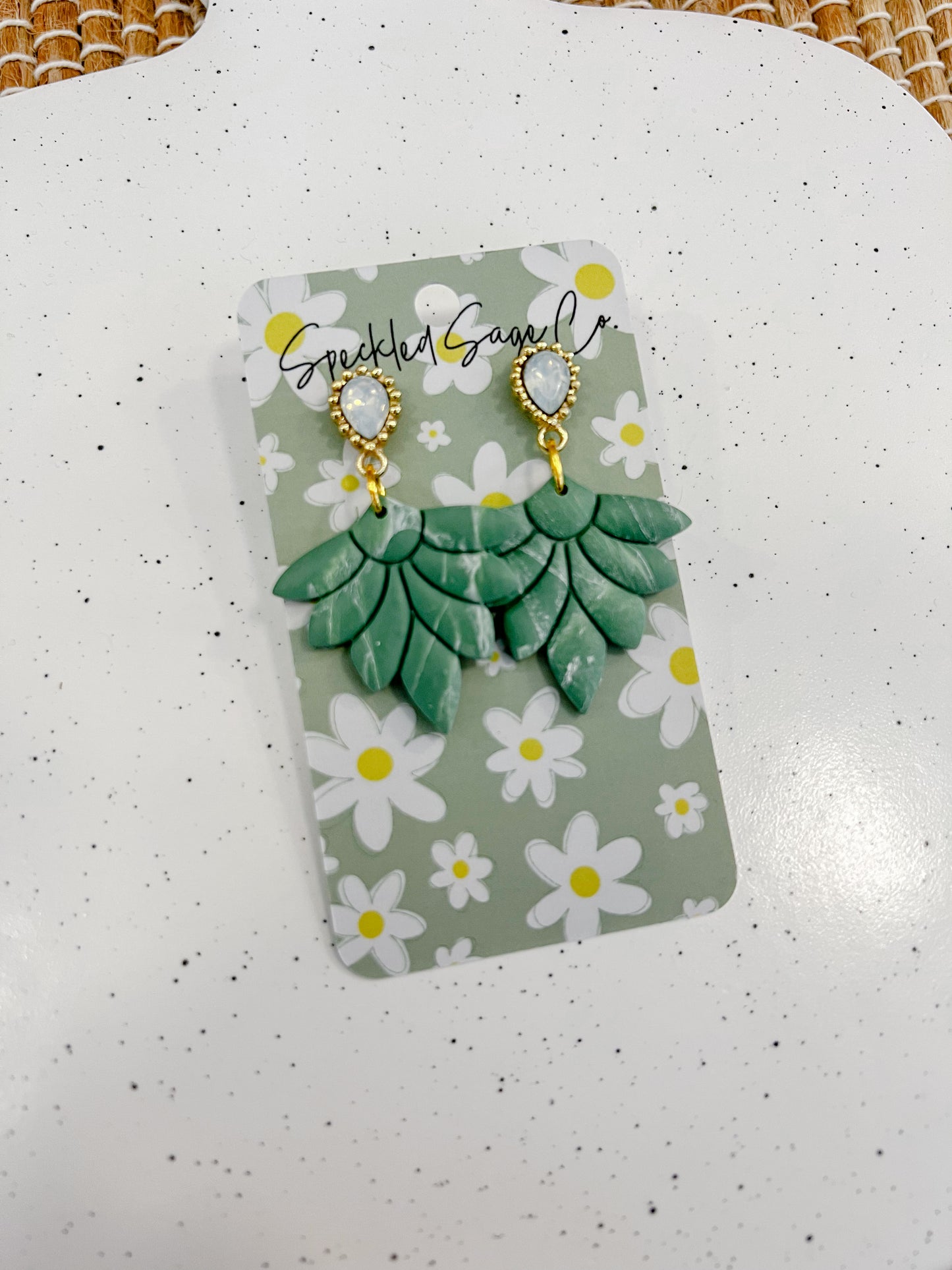 Speckled Sage St. Patrick’s Day Earrings