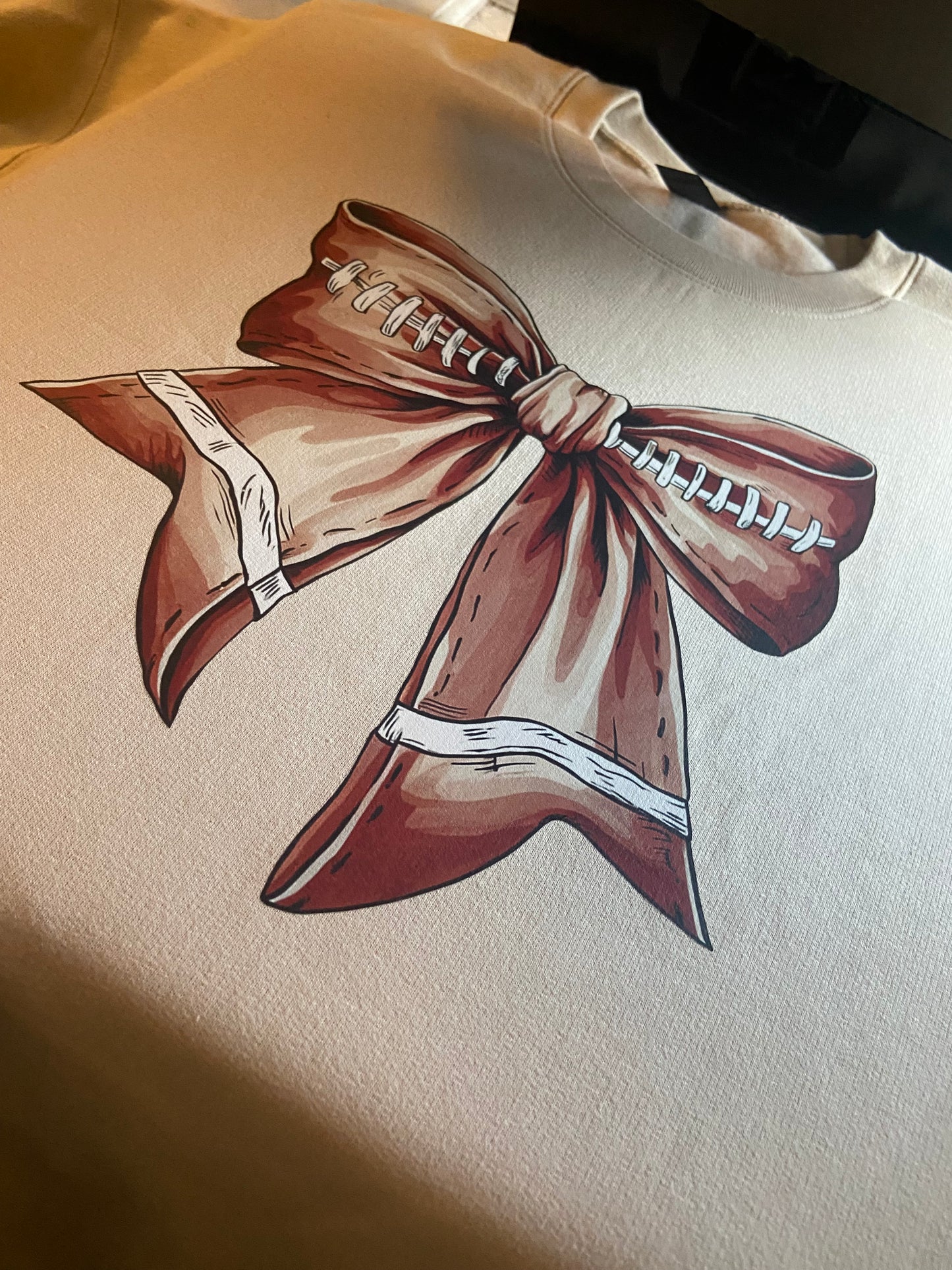 Football Bow Tee/Sweatshirt