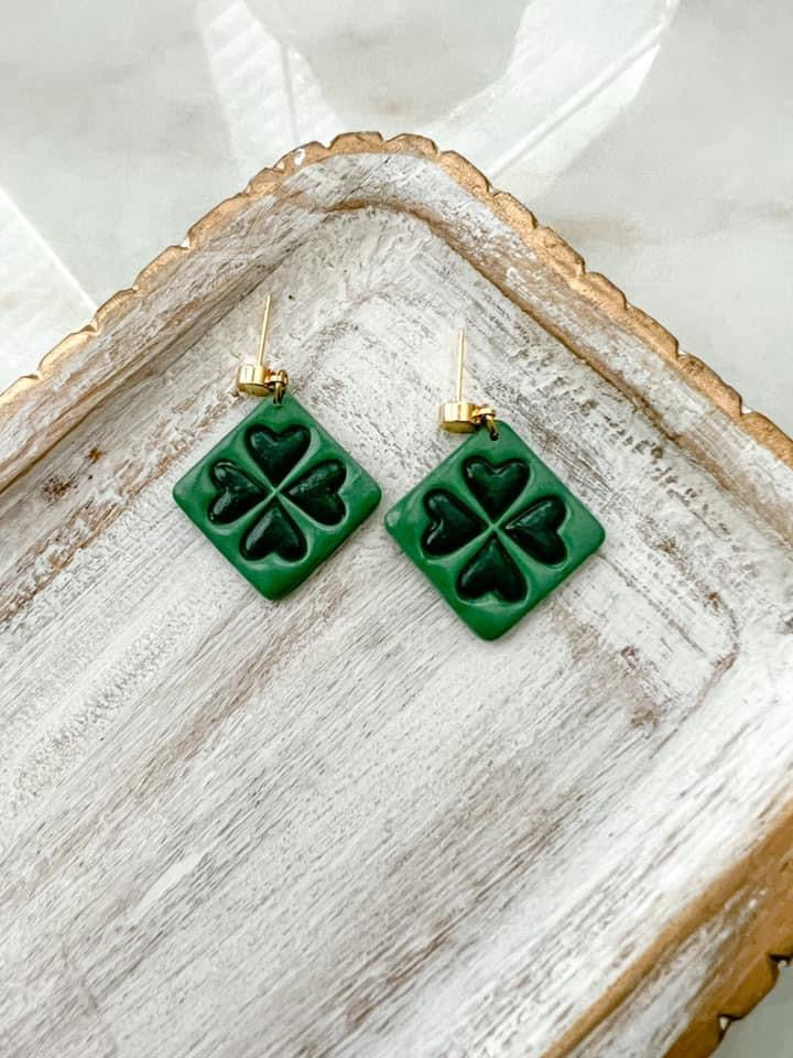 Speckled Sage St. Patrick’s Day Earrings
