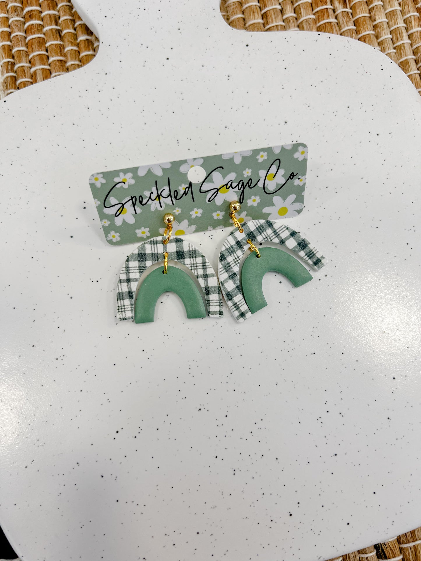 Speckled Sage St. Patrick’s Day Earrings
