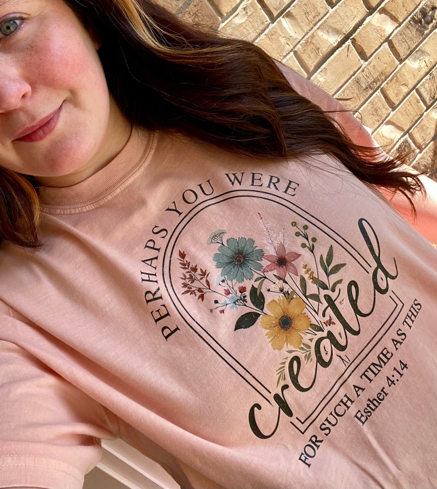 Peach Comfort Colors Created Tee