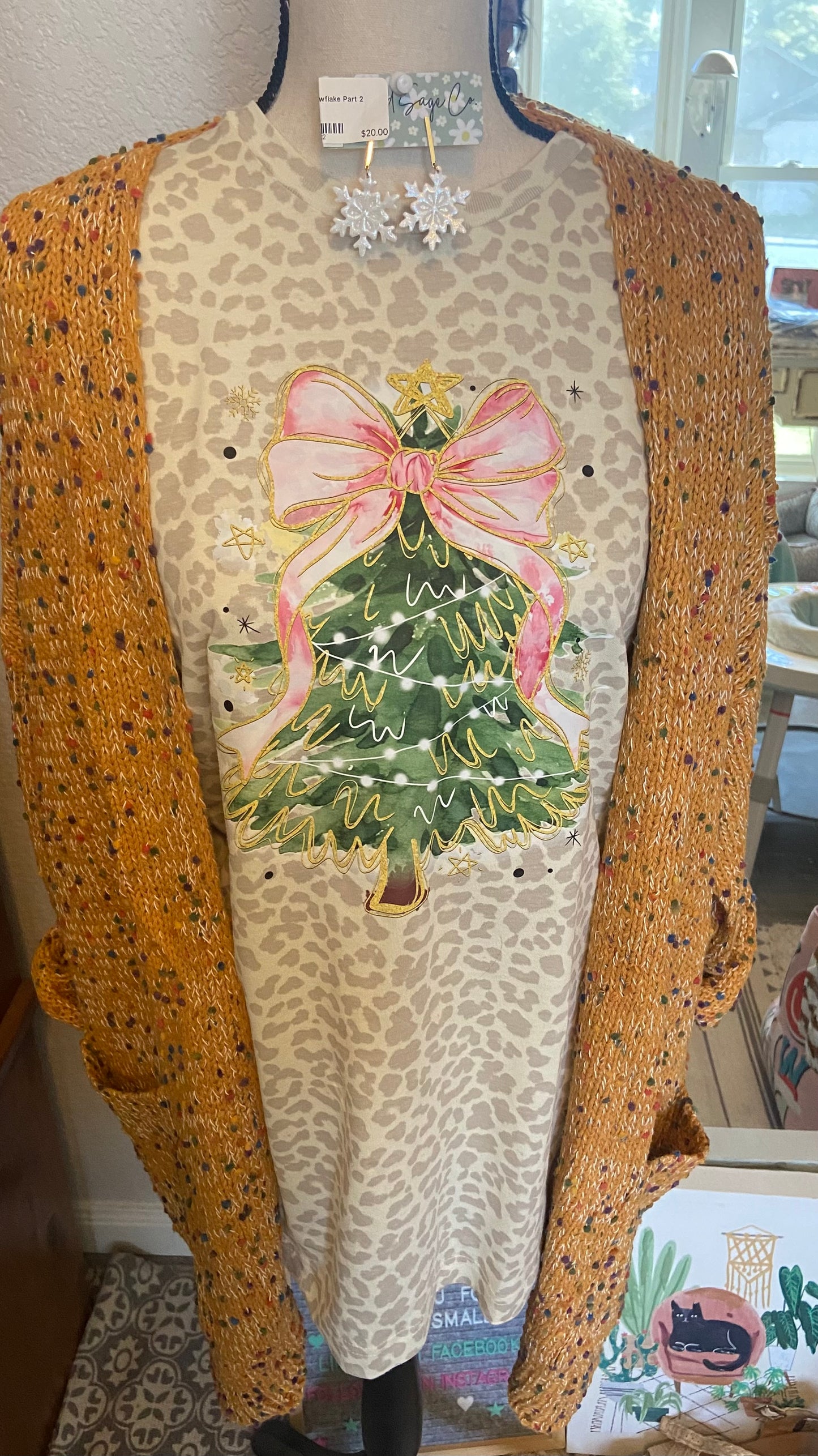 Cheetah Christmas Tree Tee