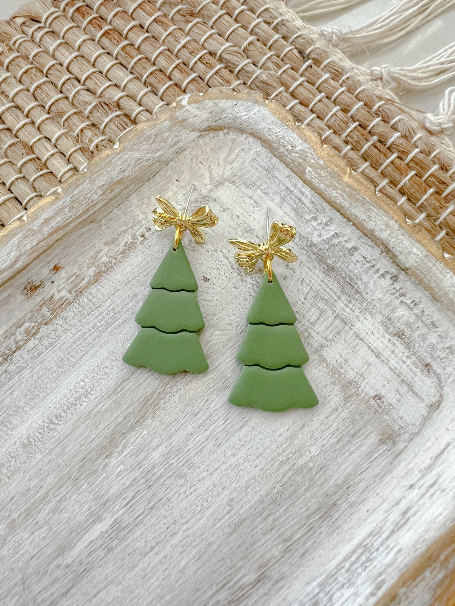 Speckled Sage Christmas Earrings 2024 for EGB
