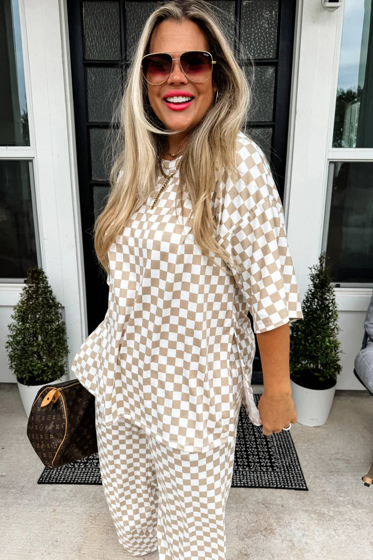 Be Bold Neutral Checkered Set