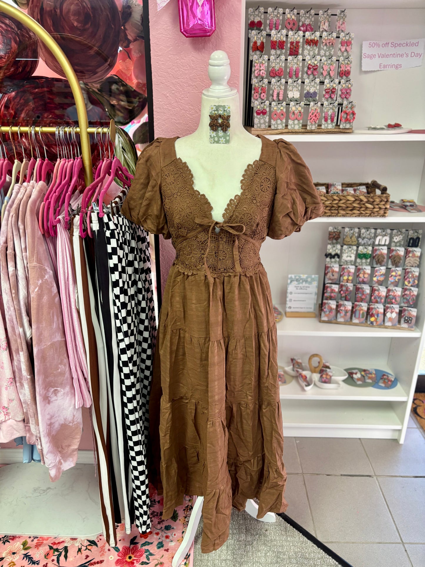 Brown Lace Maxi