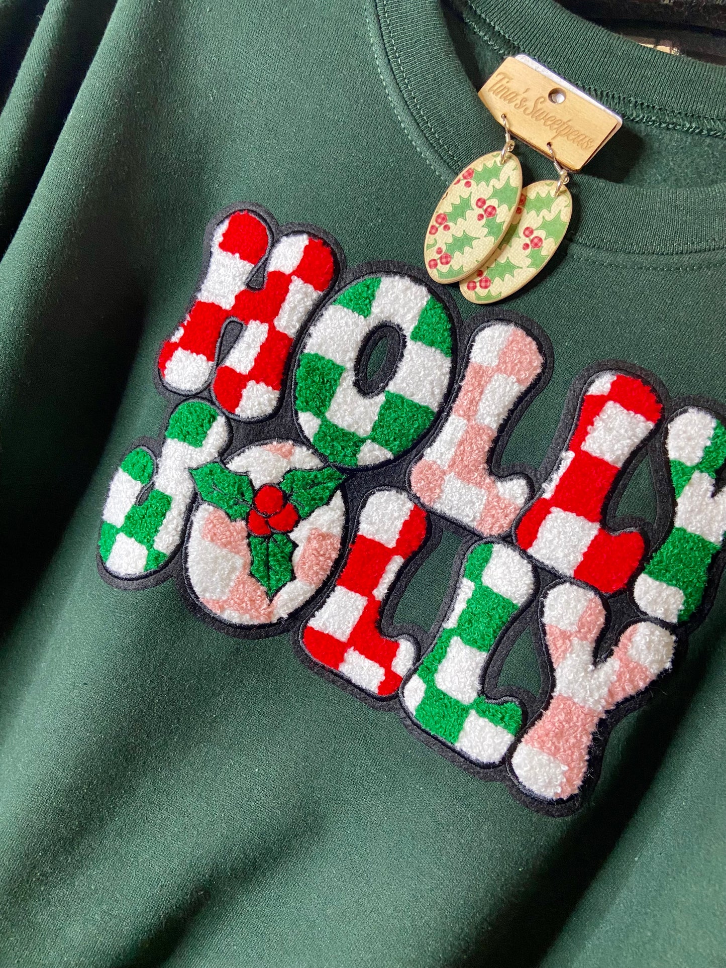 Holly Jolly Chenille Patch Sweatshirt