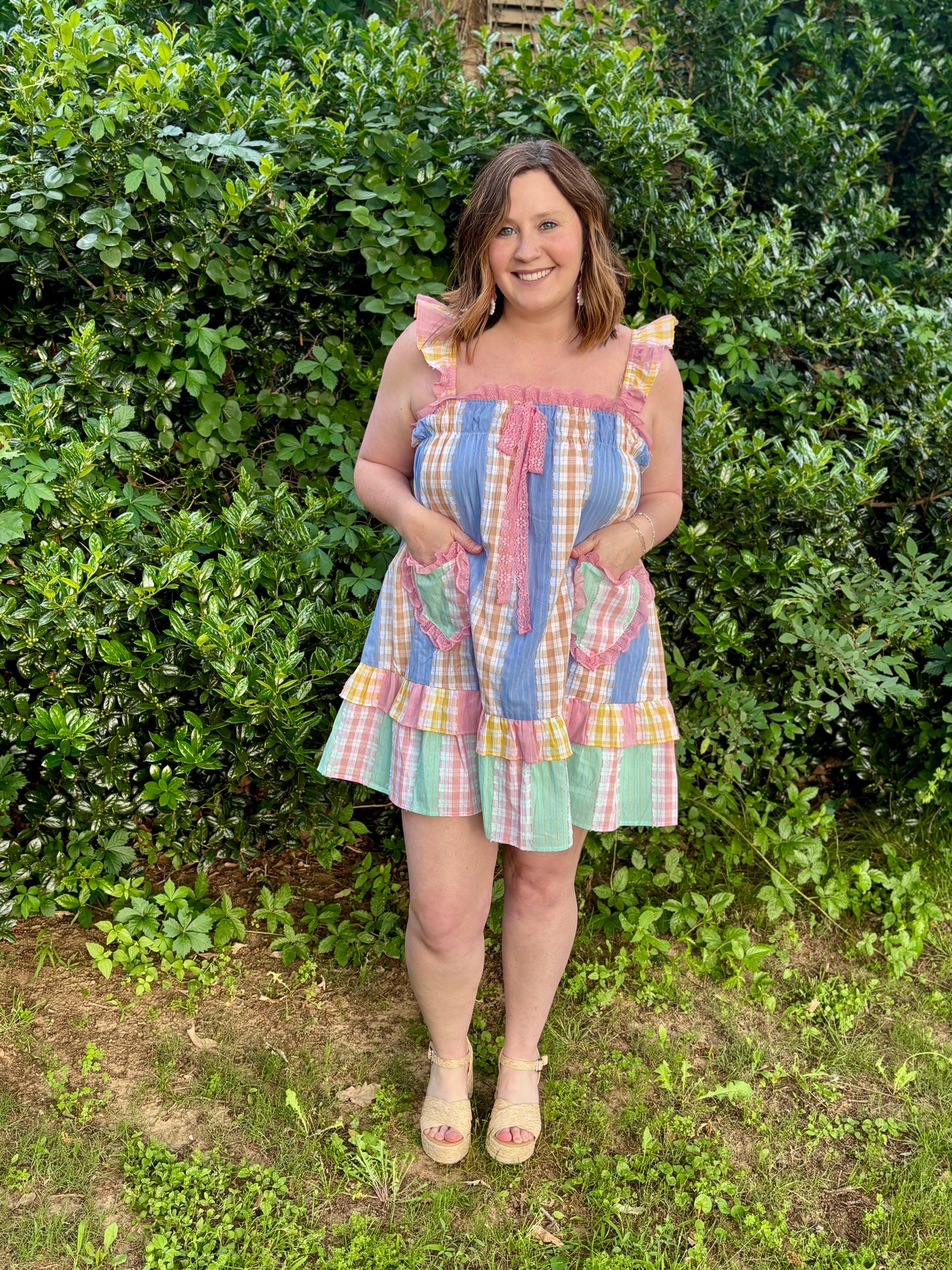 Pastel Patchwork Dress IN STOCK