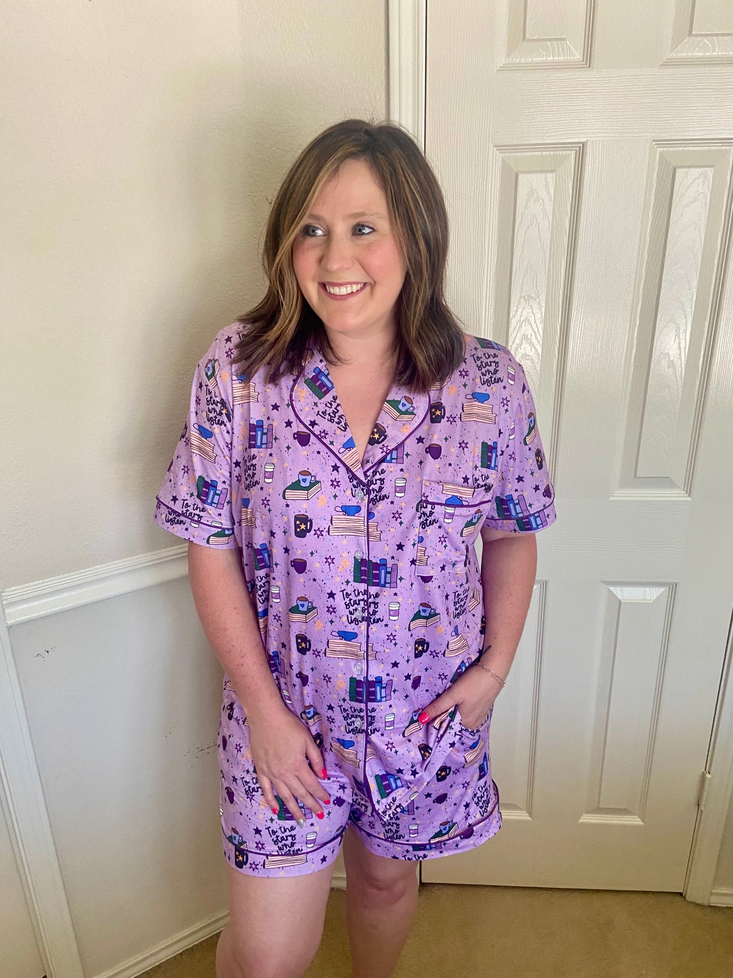 Emily Paige Designs Nightcourt Vibes PJ Short Set Deposit