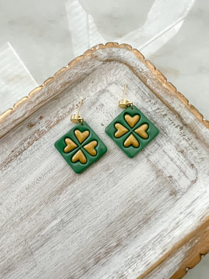Speckled Sage St. Patrick’s Day Earrings