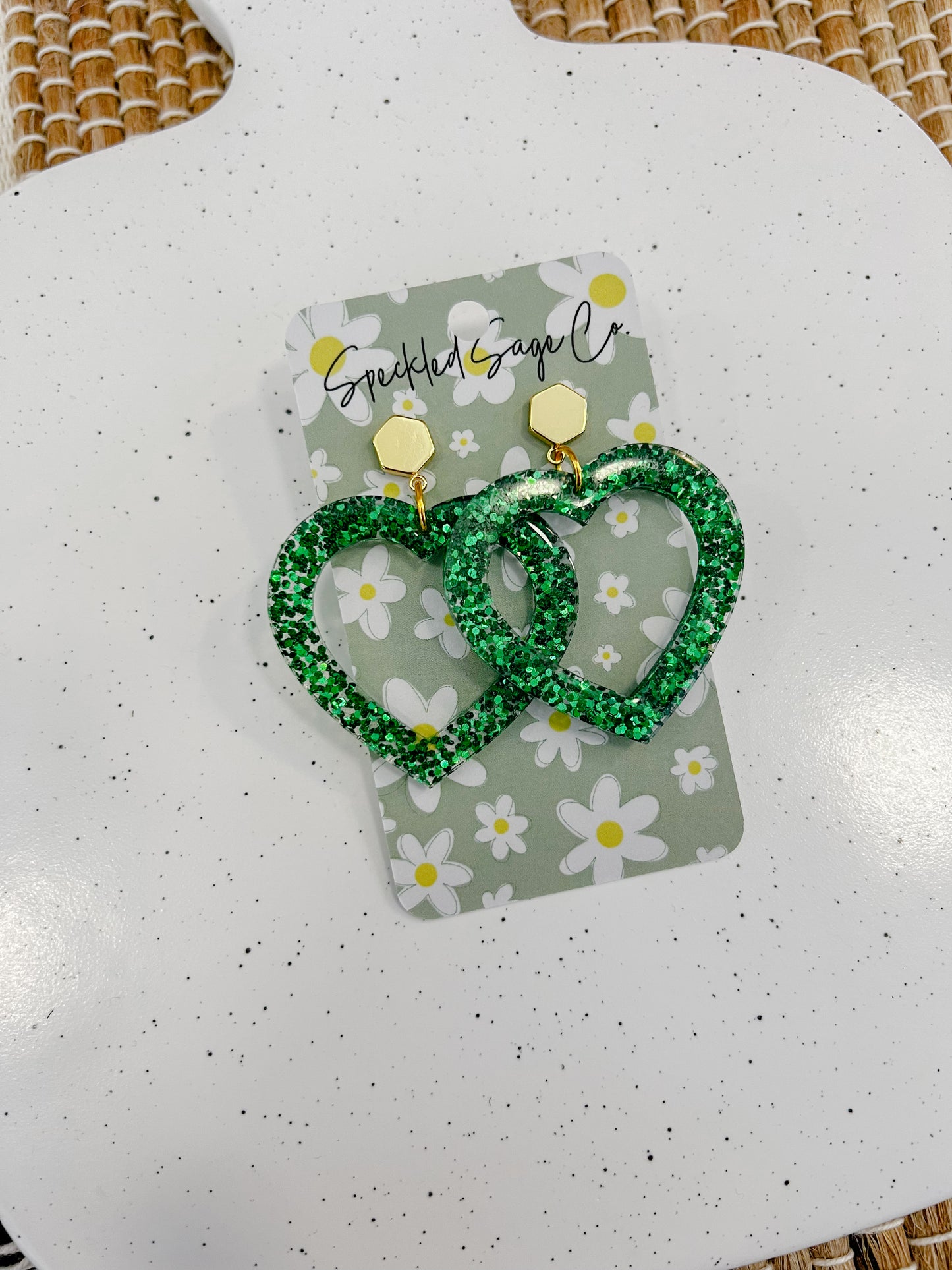 Speckled Sage St. Patrick’s Day Earrings