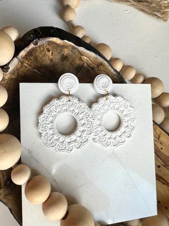Mandala Clay Earrings