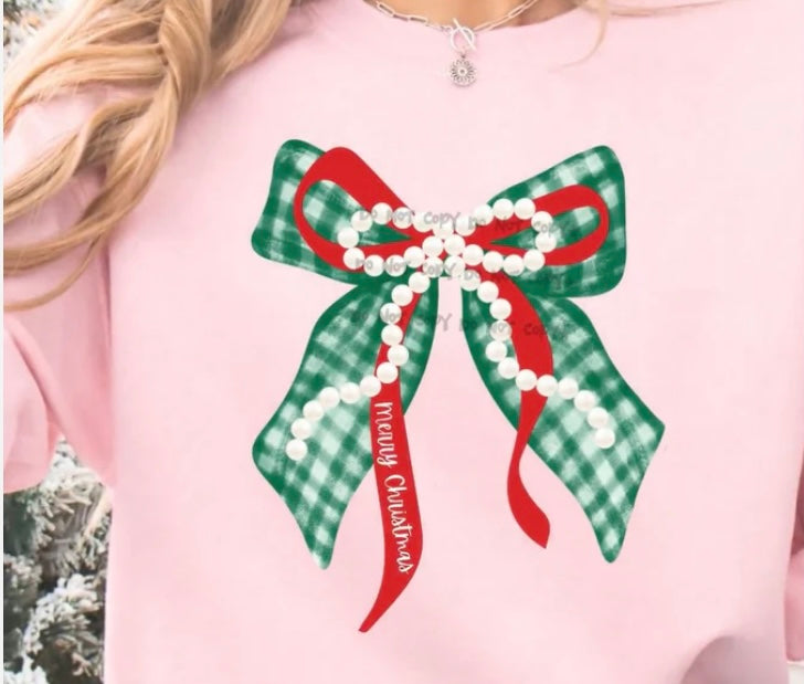 Merry Christmas Bow Sweatshirt