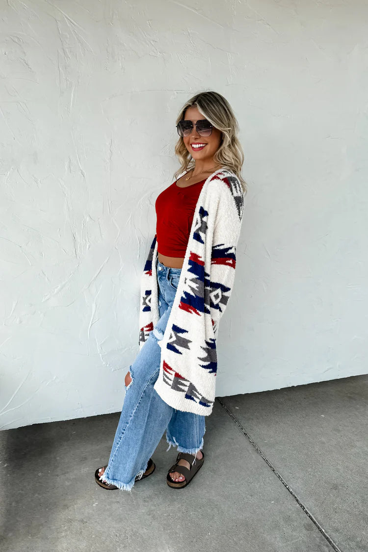 Reversible Aztec Cardigan