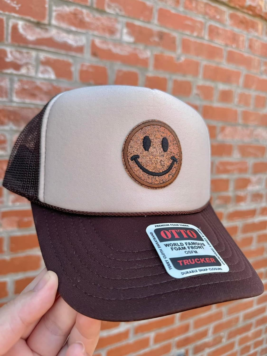 Smile Glitter Trucker Hats