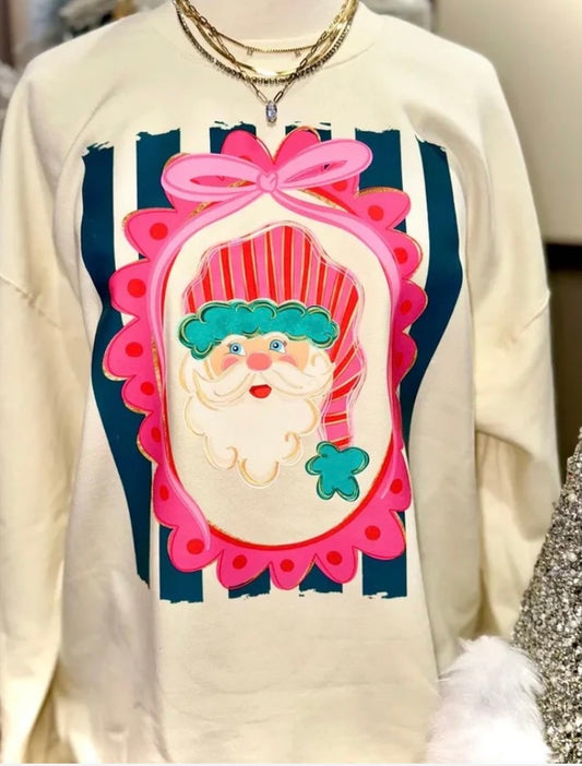 Hand Drawn Santa Sweatshirt