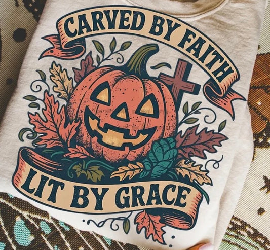 Carved by Faith Lit by Grace Tee/Sweatshirt