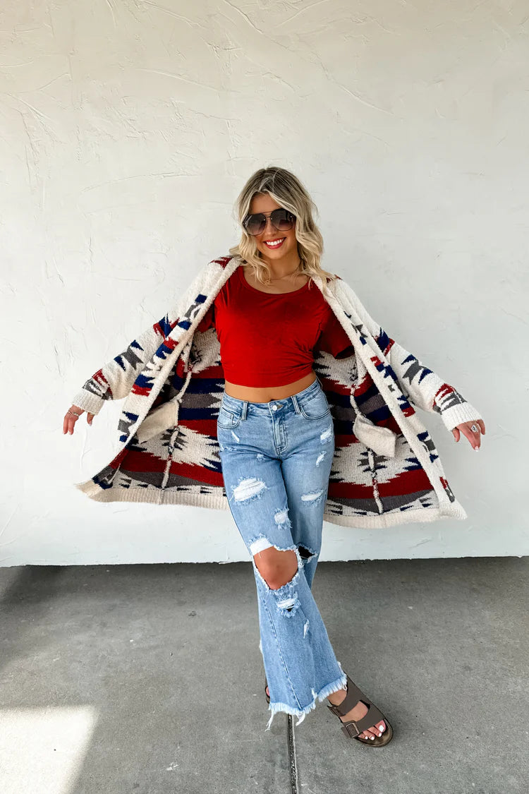 Reversible Aztec Cardigan