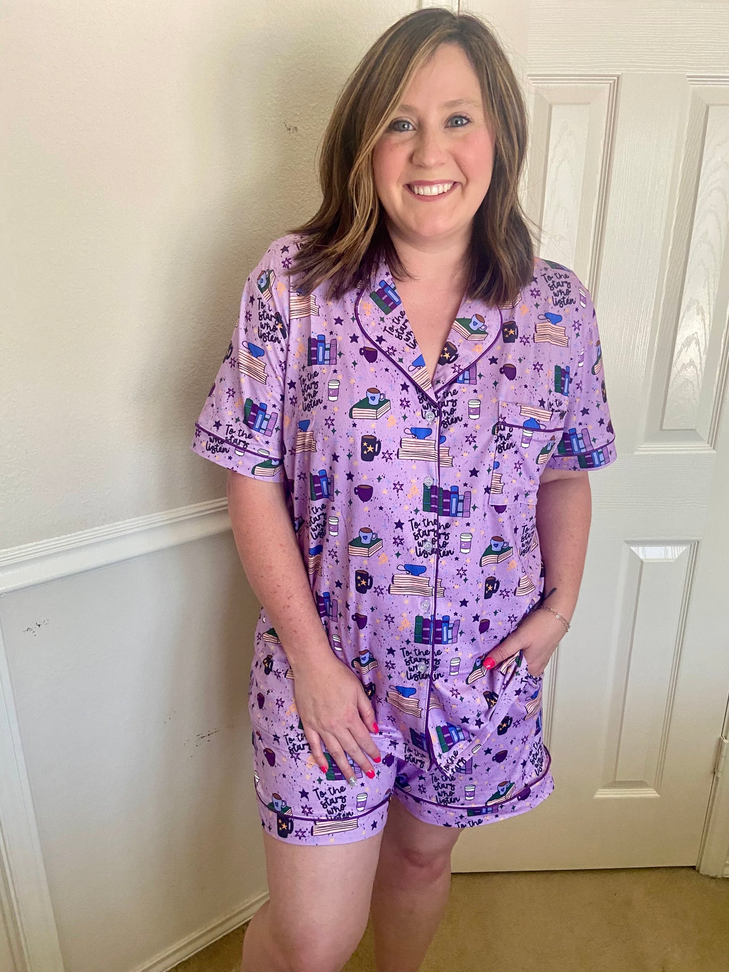 Emily Paige Designs Nightcourt Vibes PJ Short Set Deposit