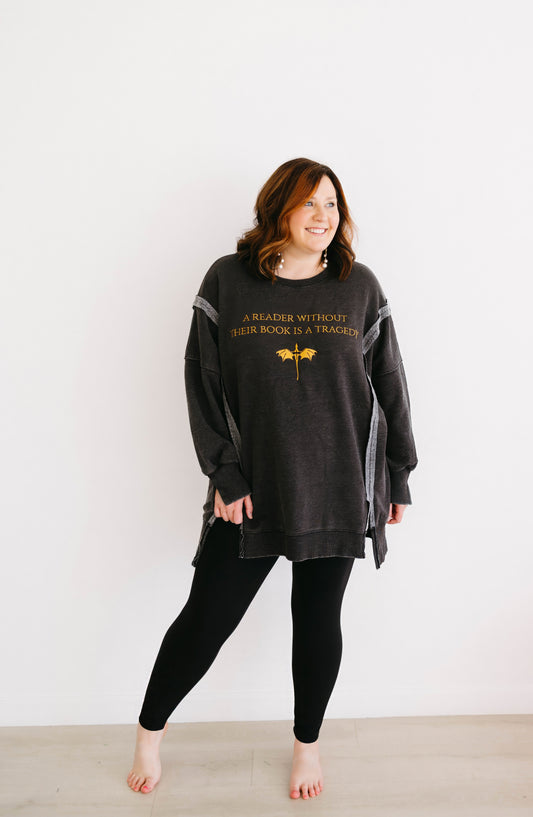 A Reader Without Their Book is a Tragedy Pullover Deposit