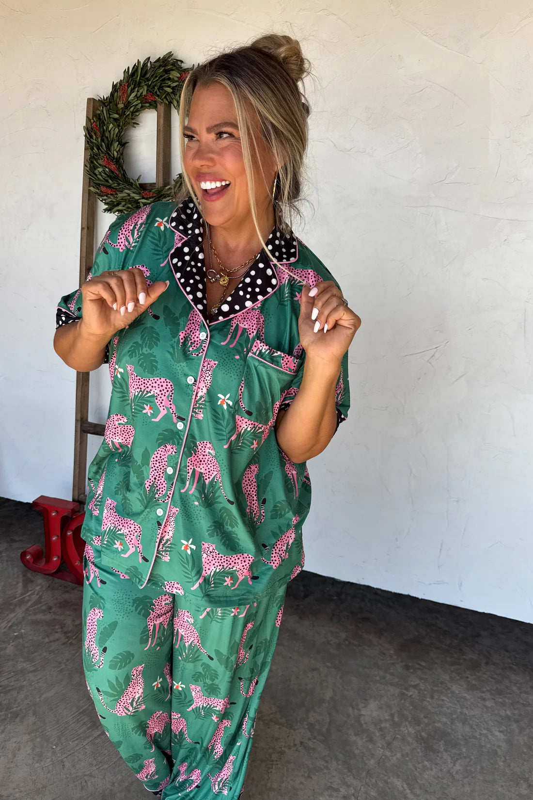 Blakeley Pink Leopard PJ Set
