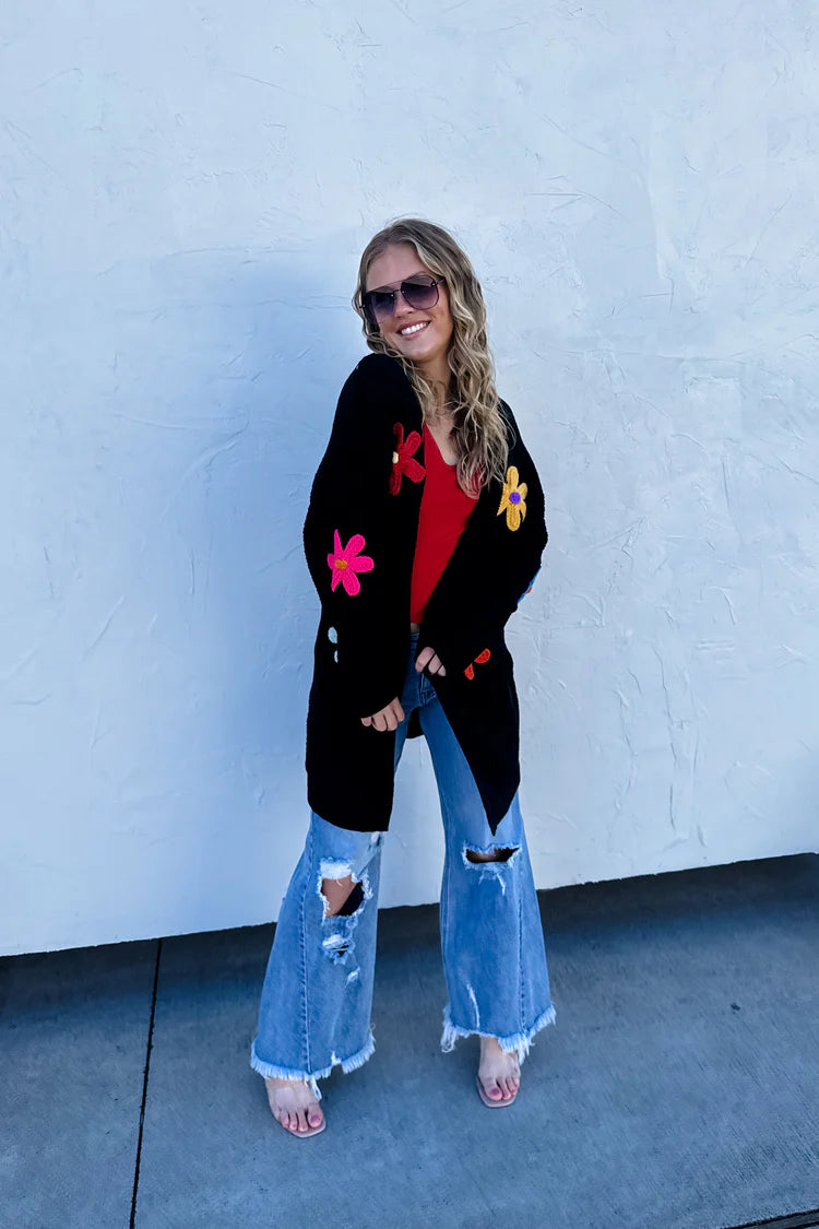 Harmony Flower Knit Cardigan Deposit
