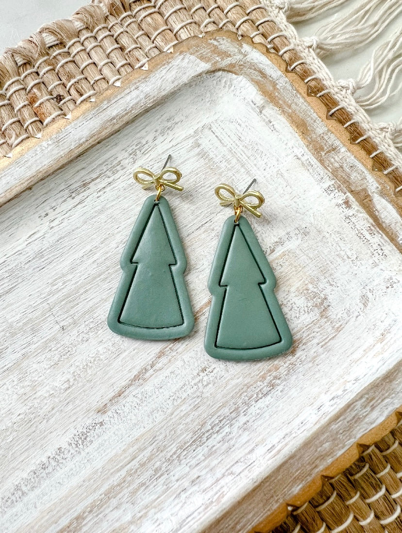 Speckled Sage Christmas Earrings for EGB
