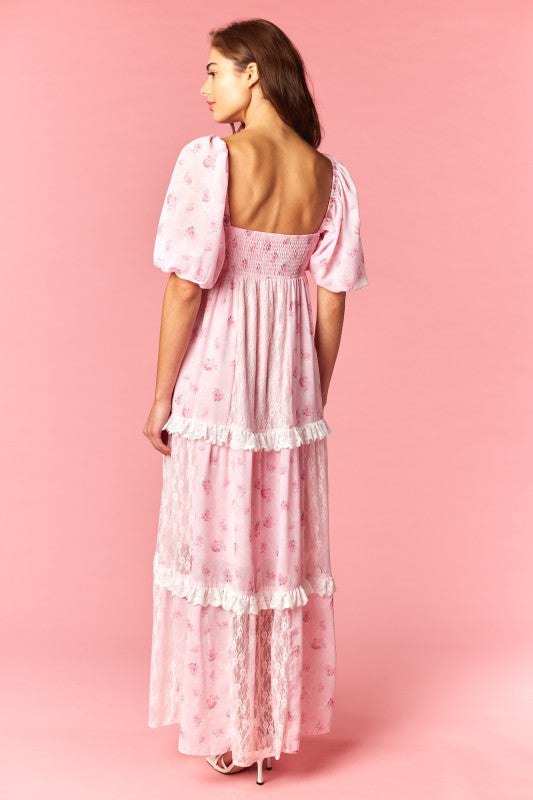 Vintage Rose Lace Panel Dress by Rareraw