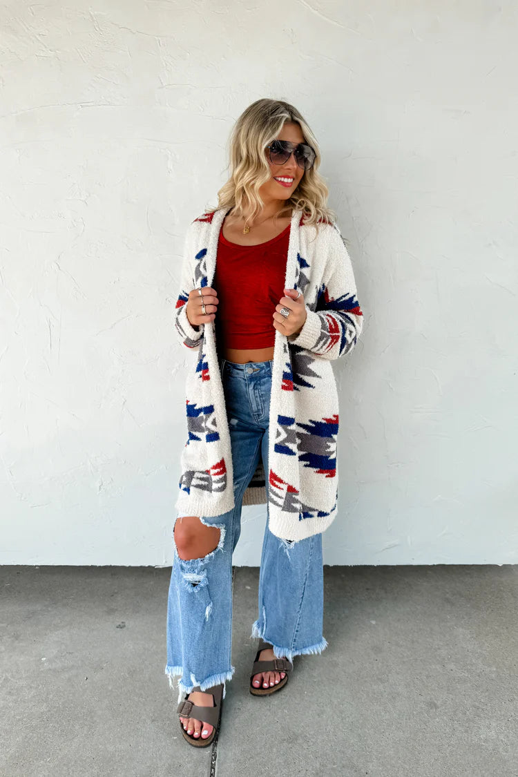 Reversible Aztec Cardigan